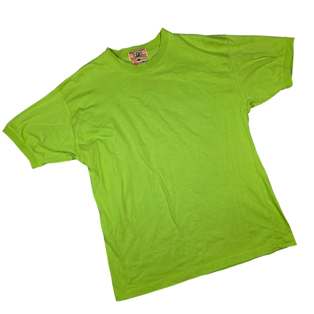 Gene Ewing BIS Shirt California Sunwash Green 1989 Cotton Medium 80s Neon Retro